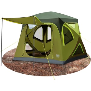 image:imageTIMBER RIDGE Camping Tent 46 Person Instant Pop Up Hub Tent with 8 Windows Easy 60 Second Setup Weather Resistant Family Cabin Tents with Rain Fly for Camping Outdoor TravelGreen
