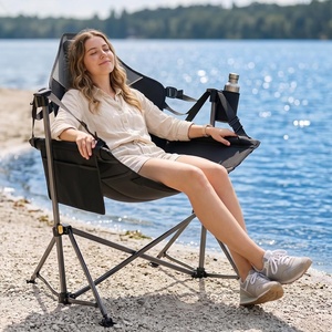 image:imageTIMBER RIDGE Hammock Camping Chair with Adjustable Backrest Heavy Duty Folding Hammock Chair Supports 300lbs Portable Hammock Chair for Camping Travelling and Patio Blue 2 PackBlack