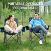 image:imageTimber Ridge 2 Pack Oversized Folding Camping Chair for Adults  Support 550 LBS Heavy Duty Chairs with Cup Holder Side Pocket for Camping Lawn PicnicNavyNavy