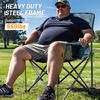 image:imageTimber Ridge 2 Pack Oversized Folding Camping Chair for Adults  Support 550 LBS Heavy Duty Chairs with Cup Holder Side Pocket for Camping Lawn PicnicNavyNavy