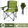 image:imageTimber Ridge 2 Pack Oversized Folding Camping Chair for Adults  Support 550 LBS Heavy Duty Chairs with Cup Holder Side Pocket for Camping Lawn PicnicNavyGreen