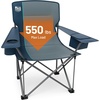 image:imageTimber Ridge 2 Pack Oversized Folding Camping Chair for Adults  Support 550 LBS Heavy Duty Chairs with Cup Holder Side Pocket for Camping Lawn PicnicNavyNavy