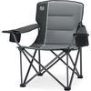 image:imageTimber Ridge 2 Pack Oversized Folding Camping Chair for Adults  Support 550 LBS Heavy Duty Chairs with Cup Holder Side Pocket for Camping Lawn PicnicNavyGrey