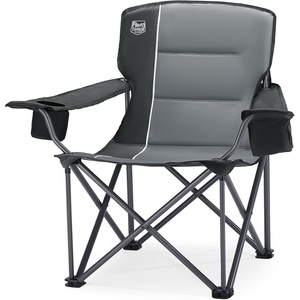 image:imageTimber Ridge 2 Pack Oversized Folding Camping Chair for Adults  Support 550 LBS Heavy Duty Chairs with Cup Holder Side Pocket for Camping Lawn PicnicNavyGrey