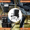 image:imageTIMBER RIDGE Oversized Folding Camping Chair High Back 500lbs  Heavy Duty Camping Chairs for Adults Cup Holder Side Pocket Cooler BagBlack