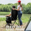 image:imageTIMBER RIDGE Oversized Folding Camping Chair High Back 500lbs  Heavy Duty Camping Chairs for Adults Cup Holder Side Pocket Cooler BagBlack