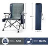 image:imageTIMBER RIDGE Oversized Folding Camping Chair High Back 500lbs  Heavy Duty Camping Chairs for Adults Cup Holder Side Pocket Cooler BagBlue