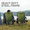 image:imageTIMBER RIDGE Oversized Folding Camping Chair High Back 500lbs  Heavy Duty Camping Chairs for Adults Cup Holder Side Pocket Cooler BagGreen