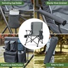 image:imageTIMBER RIDGE Oversized Folding Camping Chair High Back 500lbs  Heavy Duty Camping Chairs for Adults Cup Holder Side Pocket Cooler BagGrey2 Set