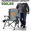 image:imageTIMBER RIDGE Oversized Folding Camping Chair High Back 500lbs  Heavy Duty Camping Chairs for Adults Cup Holder Side Pocket Cooler BagGrey2 Set