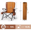 image:imageTIMBER RIDGE Oversized Folding Camping Chair High Back 500lbs  Heavy Duty Camping Chairs for Adults Cup Holder Side Pocket Cooler BagOrange2 Set