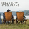 image:imageTIMBER RIDGE Oversized Folding Camping Chair High Back 500lbs  Heavy Duty Camping Chairs for Adults Cup Holder Side Pocket Cooler BagOrange2 Set