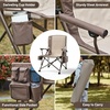image:imageTIMBER RIDGE Oversized Folding Camping Chair High Back 500lbs  Heavy Duty Camping Chairs for Adults Cup Holder Side Pocket Cooler BagTan2 Set