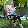 image:imageTIMBER RIDGE Oversized Folding Camping Chair High Back 500lbs  Heavy Duty Camping Chairs for Adults Cup Holder Side Pocket Cooler BagTan2 Set