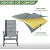 image:imageTimber Ridge Oversized Folding Rocking Camping Chair Padded Outdoor Rocker with High Back Portable Outdoor Chair for Patio Garden Lawn Supports up to 400 lbs Black  Foldable Padded Outdoor Rocker with High Back Portable Outdoor Chair for Patio Garden LawnGrey2 Pack