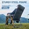 image:imageTimber Ridge Oversized Folding Rocking Camping Chair Padded Outdoor Rocker with High Back Portable Outdoor Chair for Patio Garden Lawn Supports up to 400 lbs Black  Foldable Padded Outdoor Rocker with High Back Portable Outdoor Chair for Patio Garden LawnBlue2 Pack