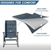 image:imageTimber Ridge Oversized Folding Rocking Camping Chair Padded Outdoor Rocker with High Back Portable Outdoor Chair for Patio Garden Lawn Supports up to 400 lbs Black  Foldable Padded Outdoor Rocker with High Back Portable Outdoor Chair for Patio Garden LawnBlue2 Pack