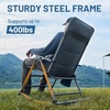 image:imageTimber Ridge Oversized Folding Rocking Camping Chair Padded Outdoor Rocker with High Back Portable Outdoor Chair for Patio Garden Lawn Supports up to 400 lbs Black  Foldable Padded Outdoor Rocker with High Back Portable Outdoor Chair for Patio Garden LawnBlue
