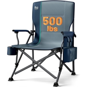 image:imageTIMBER RIDGE Oversized Folding Camping Chair High Back 500lbs  Heavy Duty Camping Chairs for Adults Cup Holder Side Pocket Cooler BagBlue